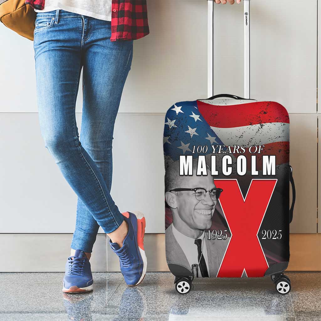 African American El Hajj Malik El Shabazz Luggage Cover 100 Years of Malcolm X