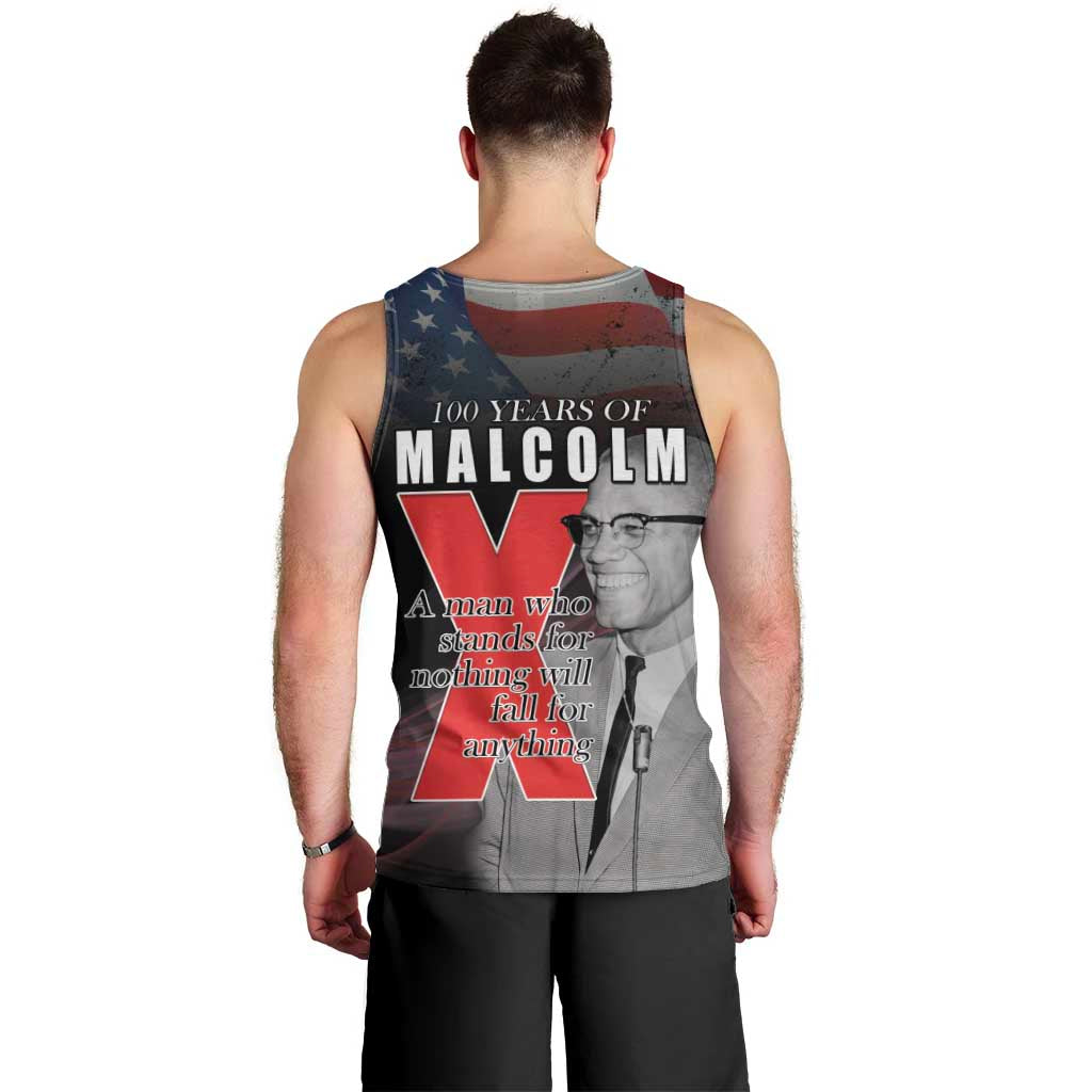 African American El Hajj Malik El Shabazz Men Tank Top 100 Years of Malcolm X
