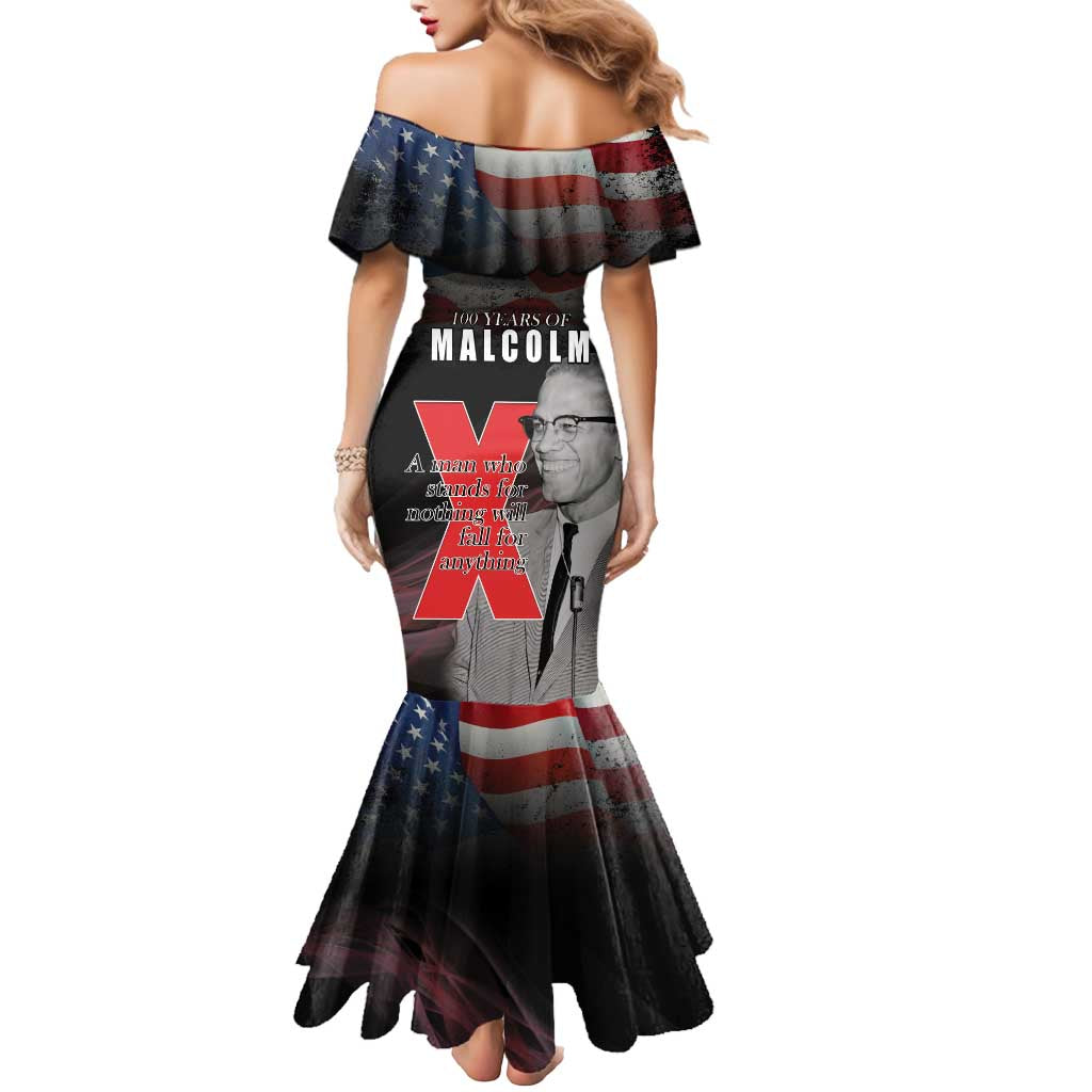 African American El Hajj Malik El Shabazz Mermaid Dress 100 Years of Malcolm X