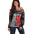 African American El Hajj Malik El Shabazz Off Shoulder Sweater 100 Years of Malcolm X
