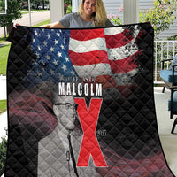 African American El Hajj Malik El Shabazz Quilt 100 Years of Malcolm X