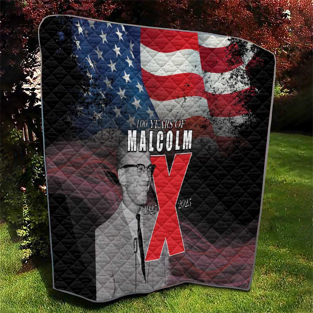 African American El Hajj Malik El Shabazz Quilt 100 Years of Malcolm X