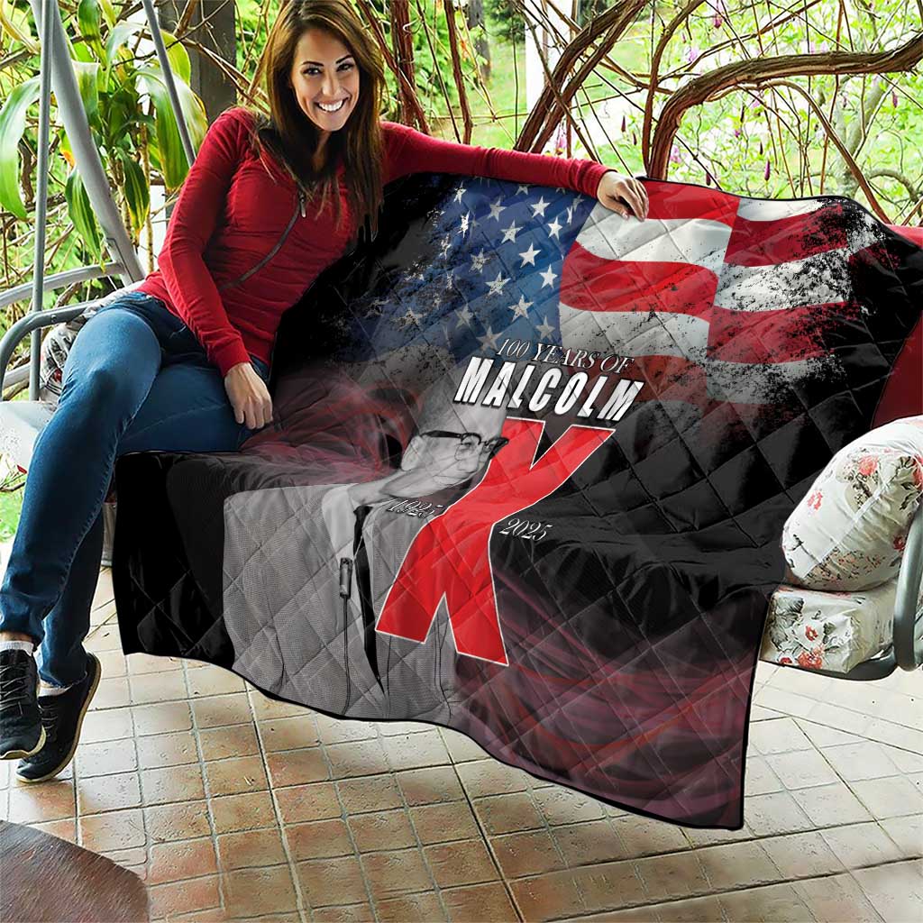 African American El Hajj Malik El Shabazz Quilt 100 Years of Malcolm X