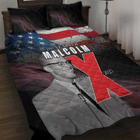 African American El Hajj Malik El Shabazz Quilt Bed Set 100 Years of Malcolm X