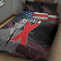 African American El Hajj Malik El Shabazz Quilt Bed Set 100 Years of Malcolm X