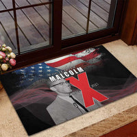 African American El Hajj Malik El Shabazz Rubber Doormat 100 Years of Malcolm X