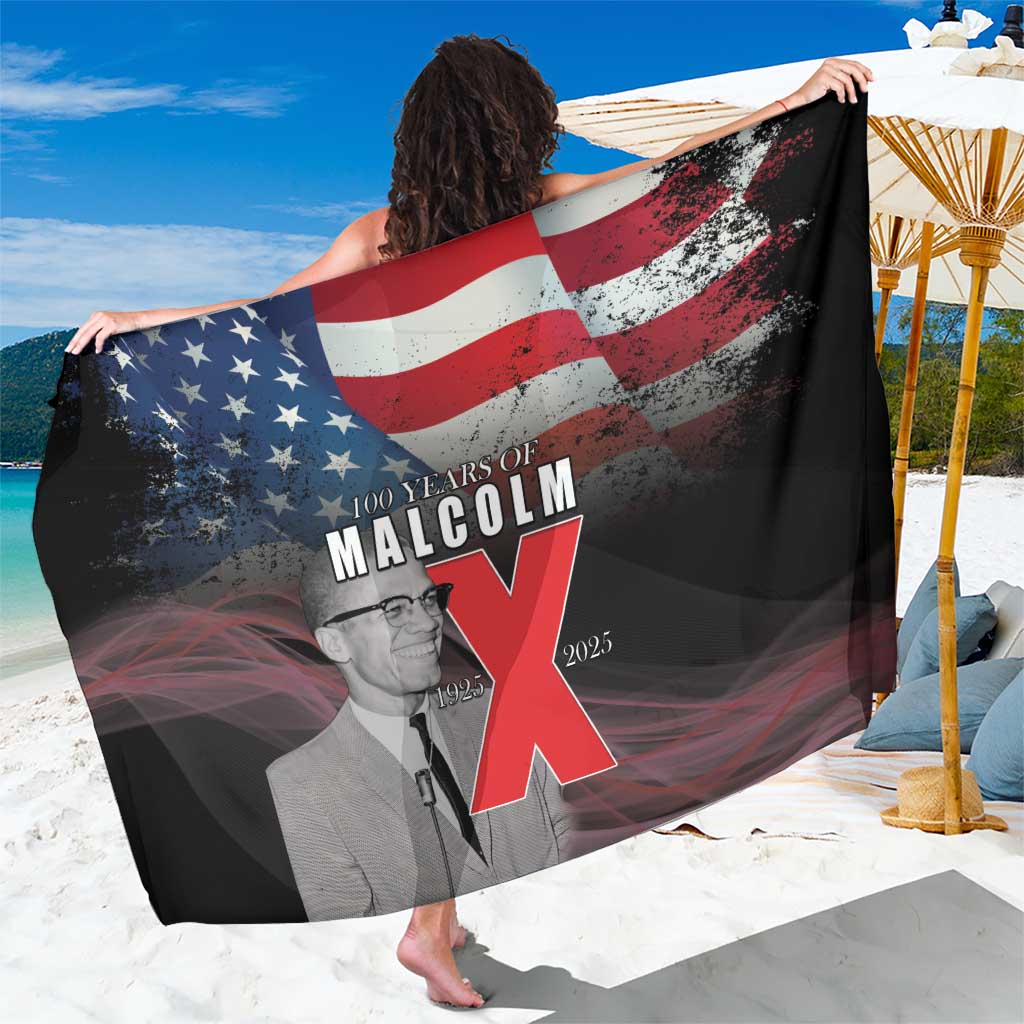 African American El Hajj Malik El Shabazz Sarong 100 Years of Malcolm X