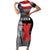 African American El Hajj Malik El Shabazz Short Sleeve Bodycon Dress 100 Years of Malcolm X