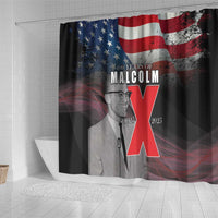 African American El Hajj Malik El Shabazz Shower Curtain 100 Years of Malcolm X