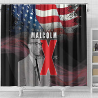 African American El Hajj Malik El Shabazz Shower Curtain 100 Years of Malcolm X