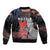 African American El Hajj Malik El Shabazz Sleeve Zip Bomber Jacket 100 Years of Malcolm X