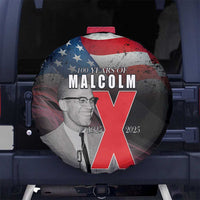 African American El Hajj Malik El Shabazz Spare Tire Cover 100 Years of Malcolm X