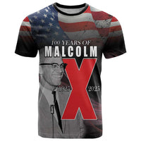 African American El Hajj Malik El Shabazz T Shirt 100 Years of Malcolm X