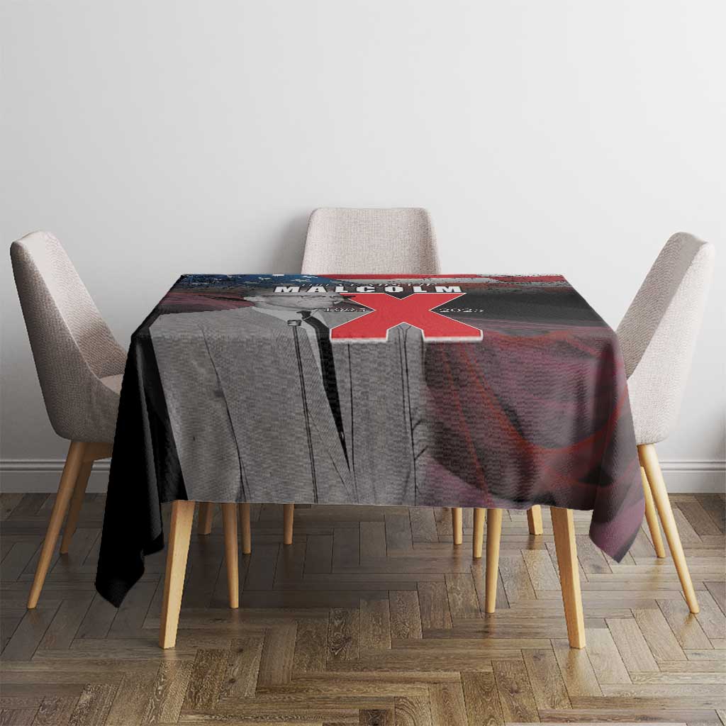 African American El Hajj Malik El Shabazz Tablecloth 100 Years of Malcolm X