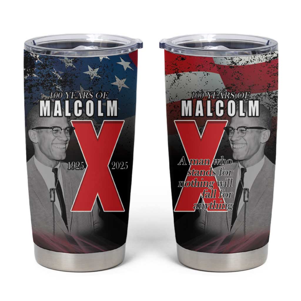 African American El Hajj Malik El Shabazz Tumbler Cup 100 Years of Malcolm X