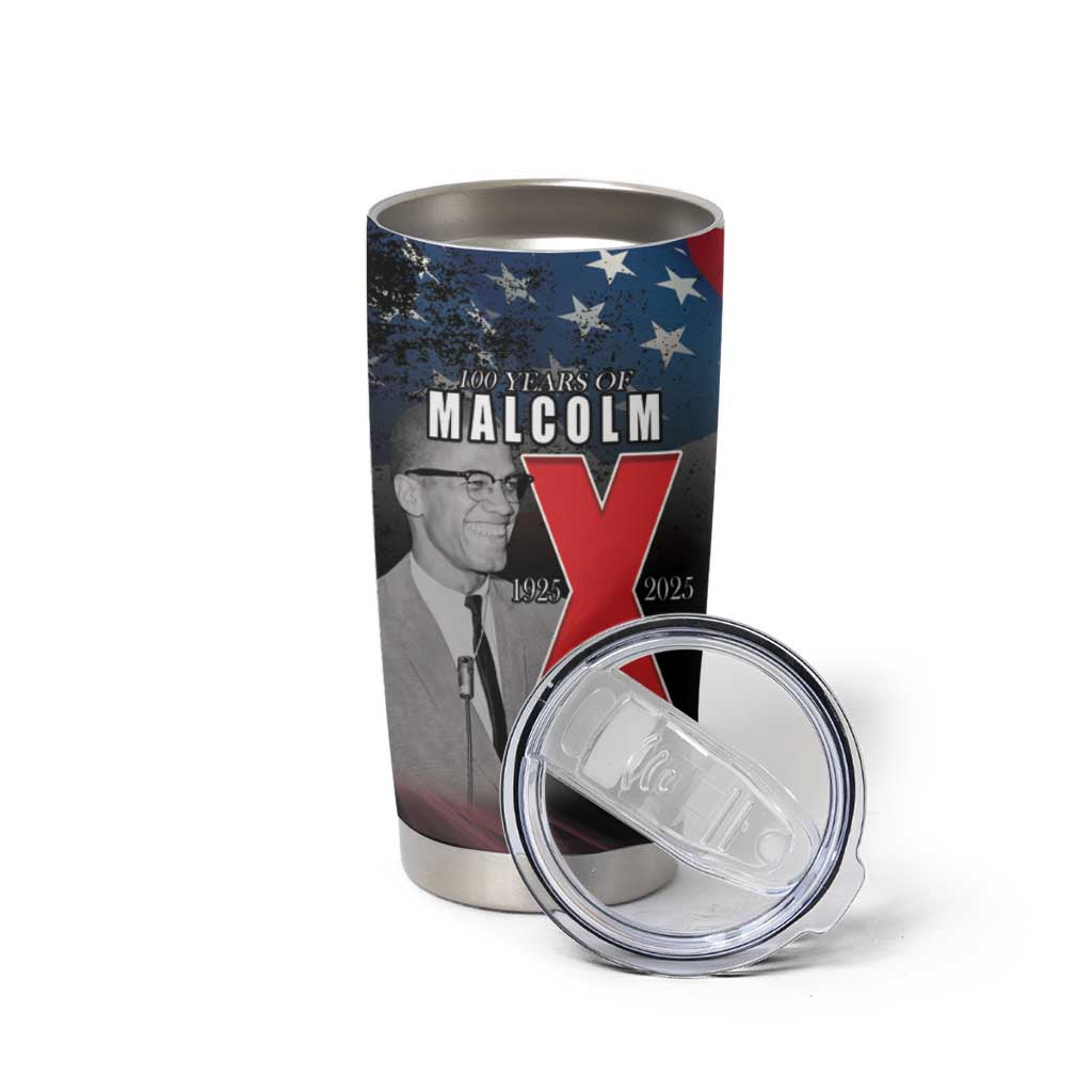 African American El Hajj Malik El Shabazz Tumbler Cup 100 Years of Malcolm X