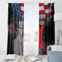 African American El Hajj Malik El Shabazz Window Curtain 100 Years of Malcolm X