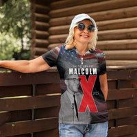 African American El Hajj Malik El Shabazz Women Polo Shirt 100 Years of Malcolm X