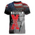 African American El Hajj Malik El Shabazz Women V-Neck T-Shirt 100 Years of Malcolm X