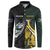 New Zealand and South Africa Rugby Custom Button Sweatshirt Silver Fern With Springboks
