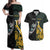 New Zealand and South Africa Rugby Custom Couples Matching Off Shoulder Maxi Dress and Hawaiian Shirt Silver Fern With Springboks