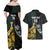 New Zealand and South Africa Rugby Custom Couples Matching Off Shoulder Maxi Dress and Hawaiian Shirt Silver Fern With Springboks