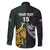 New Zealand and South Africa Rugby Custom Family Matching Off The Shoulder Long Sleeve Dress and Hawaiian Shirt Silver Fern With Springboks