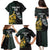 New Zealand and South Africa Rugby Custom Family Matching Puletasi and Hawaiian Shirt Silver Fern With Springboks