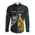 New Zealand and South Africa Rugby Custom Long Sleeve Button Shirt Silver Fern With Springboks