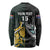 New Zealand and South Africa Rugby Custom Long Sleeve Shirt Silver Fern With Springboks