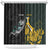 New Zealand and South Africa Rugby Shower Curtain Silver Fern With Springboks