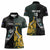 New Zealand and South Africa Rugby Custom Women Polo Shirt Silver Fern With Springboks