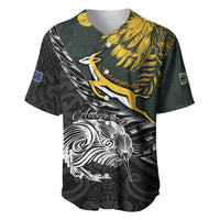 New Zealand and South Africa Rugby Personalised Baseball Jersey Maori Kiwi With Springboks