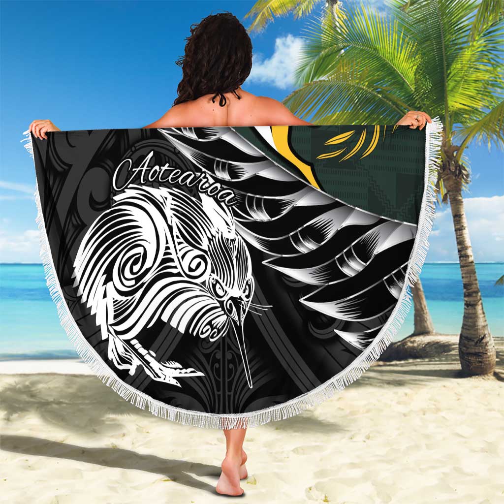New Zealand and South Africa Rugby Beach Blanket Maori Kiwi With Springboks