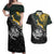 New Zealand and South Africa Rugby Personalised Couples Matching Off Shoulder Maxi Dress and Hawaiian Shirt Maori Kiwi With Springboks