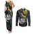 New Zealand and South Africa Rugby Personalised Couples Matching Tank Maxi Dress and Long Sleeve Button Shirt Maori Kiwi With Springboks