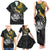 New Zealand and South Africa Rugby Personalised Family Matching Tank Maxi Dress and Hawaiian Shirt Maori Kiwi With Springboks