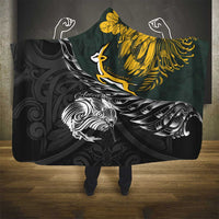 New Zealand and South Africa Rugby Hooded Blanket Maori Kiwi With Springboks