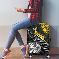 New Zealand and South Africa Rugby Luggage Cover Maori Kiwi With Springboks