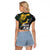 New Zealand and South Africa Rugby Personalised Raglan Cropped T Shirt Maori Kiwi With Springboks