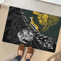New Zealand and South Africa Rugby Rubber Doormat Maori Kiwi With Springboks