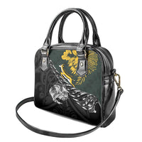New Zealand and South Africa Rugby Shoulder Handbag Maori Kiwi With Springboks