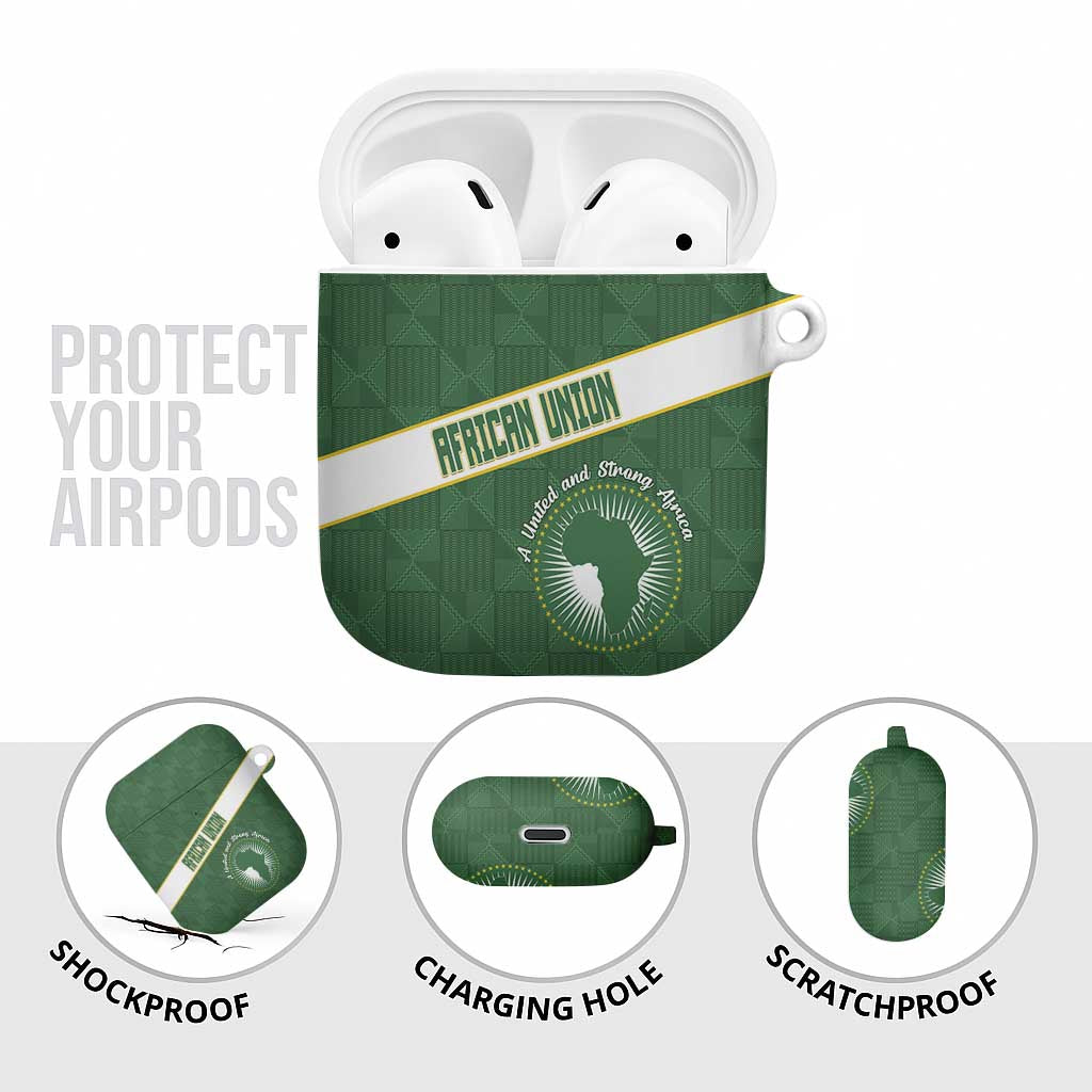 African Union Day AirPods Case Emblem With Kente Pattern - Wonder Print Shop