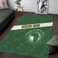 African Union Day Area Rug Emblem With Kente Pattern - Wonder Print Shop