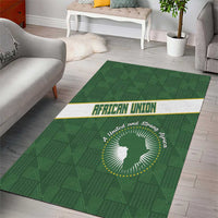 African Union Day Area Rug Emblem With Kente Pattern - Wonder Print Shop