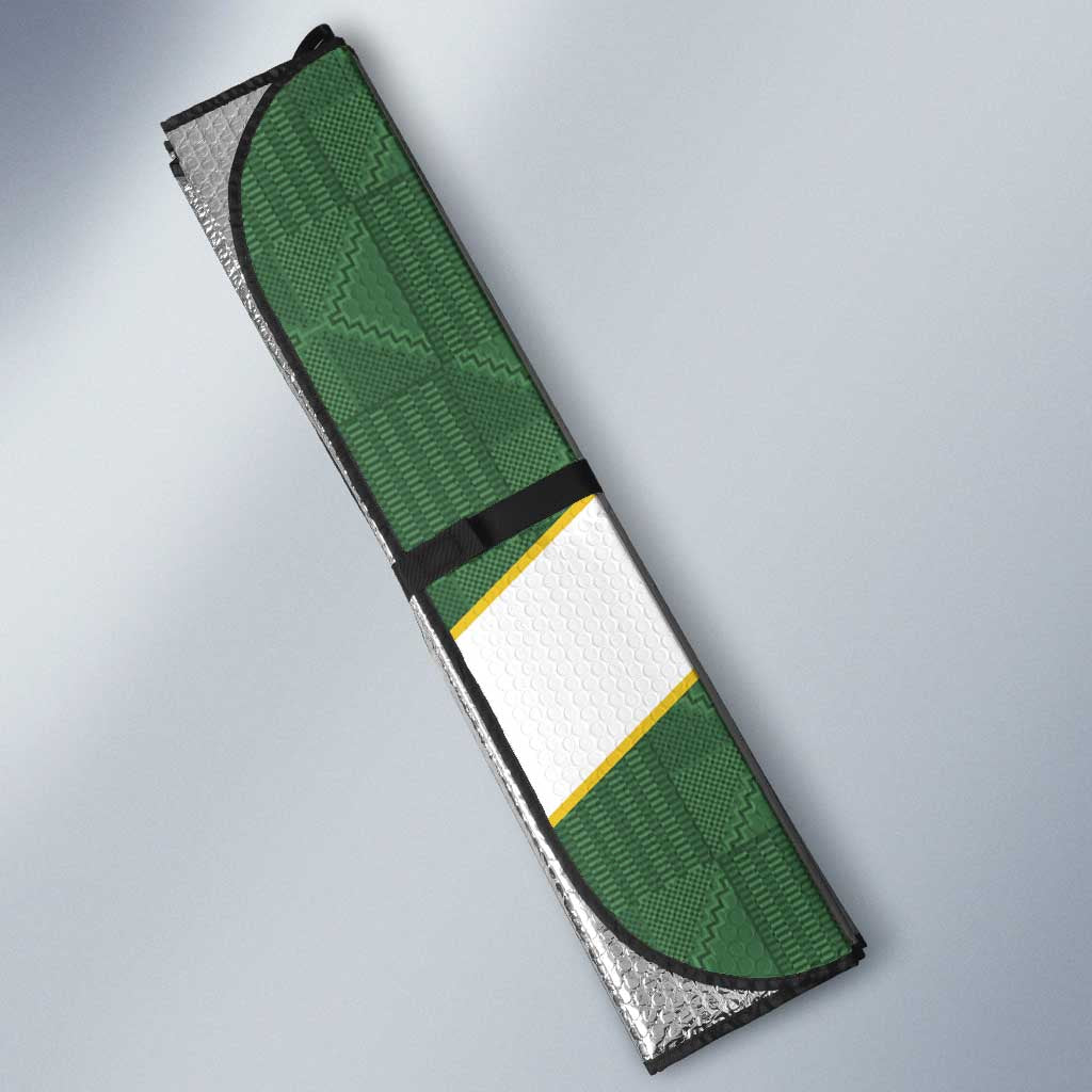 African Union Day Auto Sun Shade Emblem With Kente Pattern - Wonder Print Shop