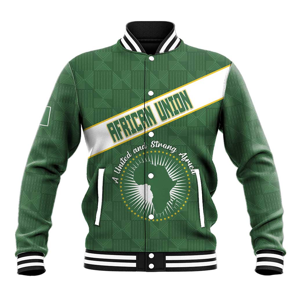 Personalized African Union Day Baseball Jacket Emblem With Kente Pattern - Wonder Print Shop