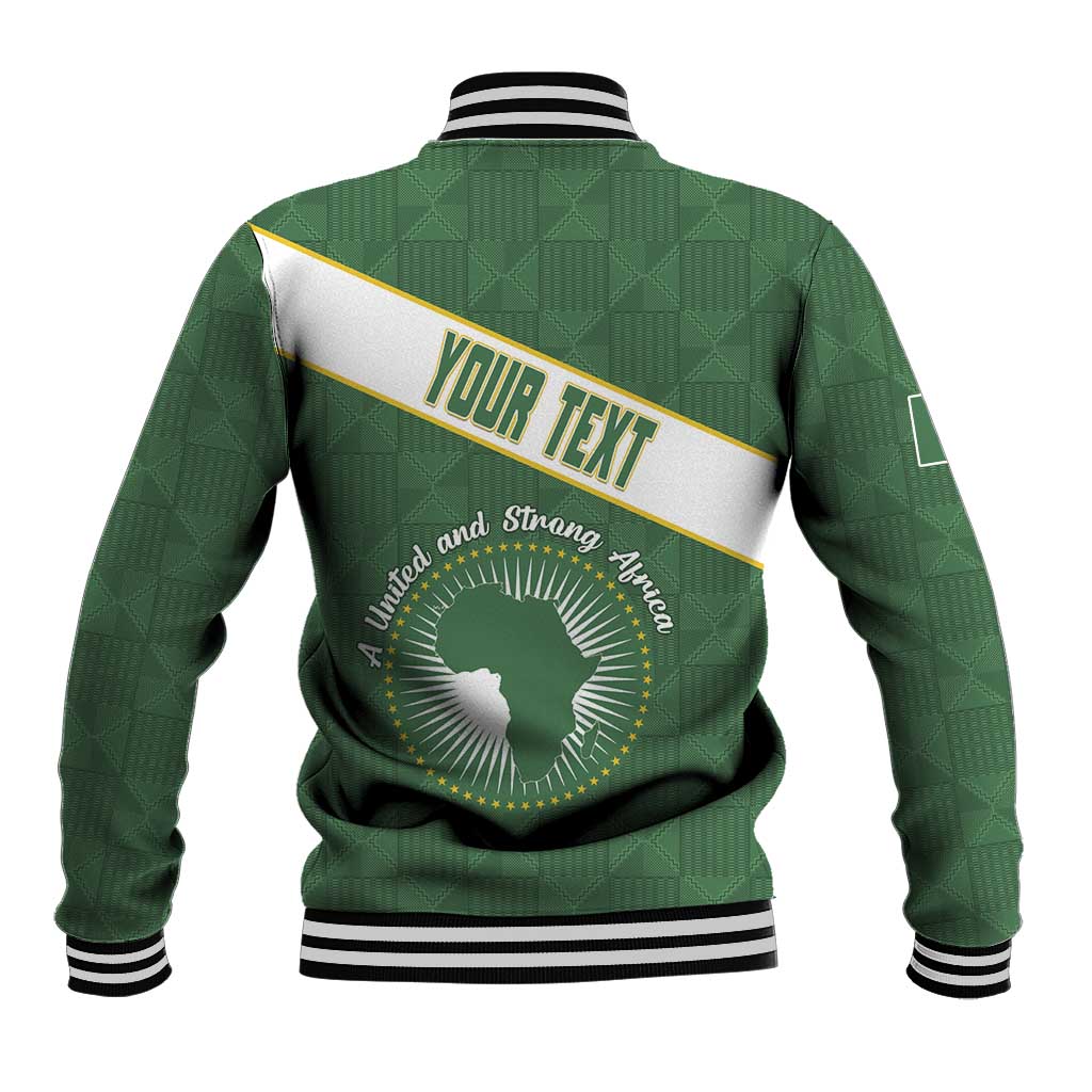 Personalized African Union Day Baseball Jacket Emblem With Kente Pattern - Wonder Print Shop