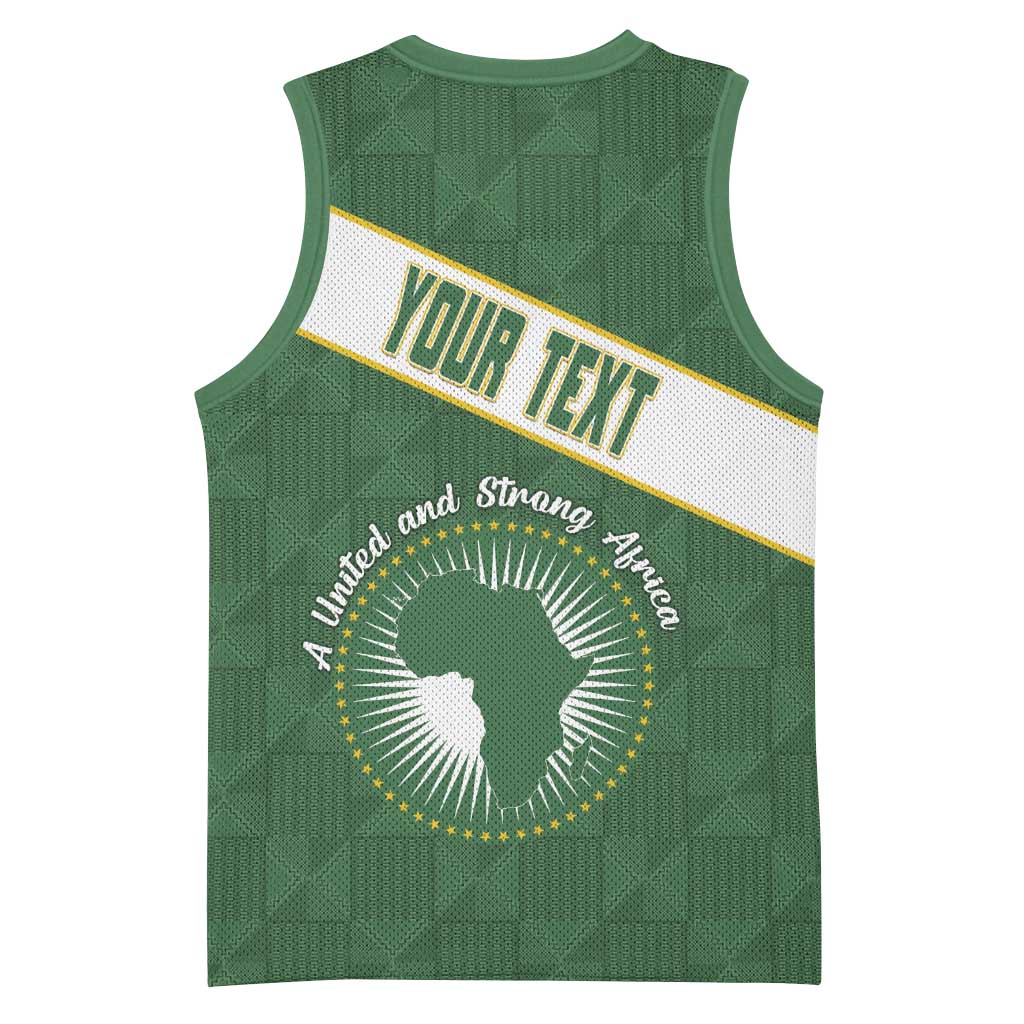 Personalized African Union Day Basketball Jersey Emblem With Kente Pattern - Wonder Print Shop