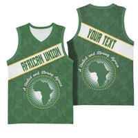 Personalized African Union Day Basketball Jersey Emblem With Kente Pattern - Wonder Print Shop